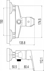 Смеситель для ванны с душем - Фото 4