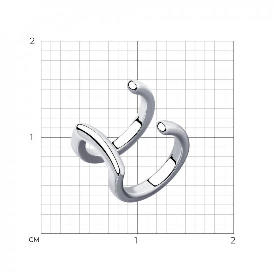 Серьга из серебра