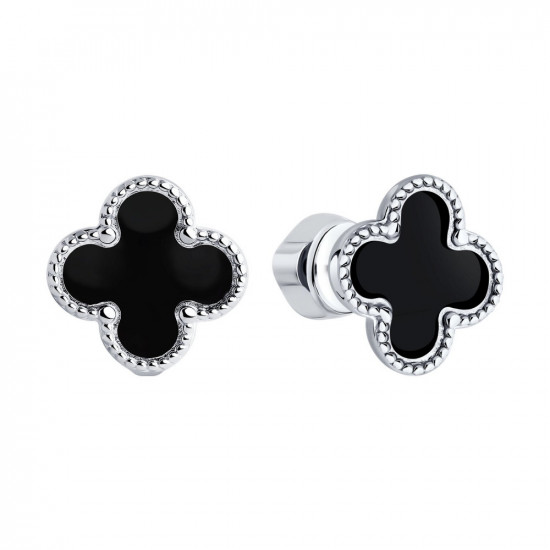 Серьги из серебра с эмалью