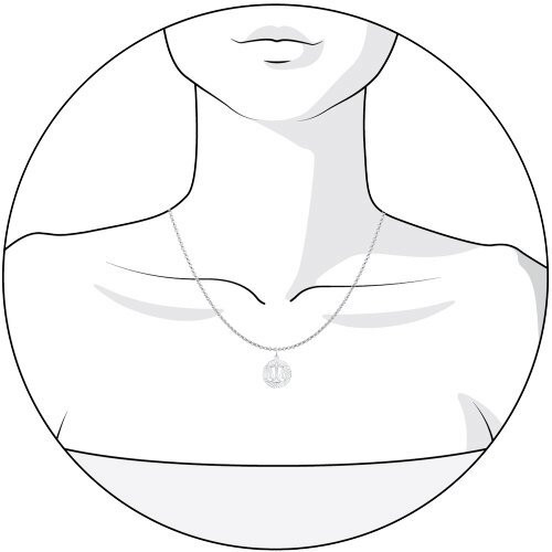 Подвеска из серебра с алмазной гранью «Знак зодиака Весы»