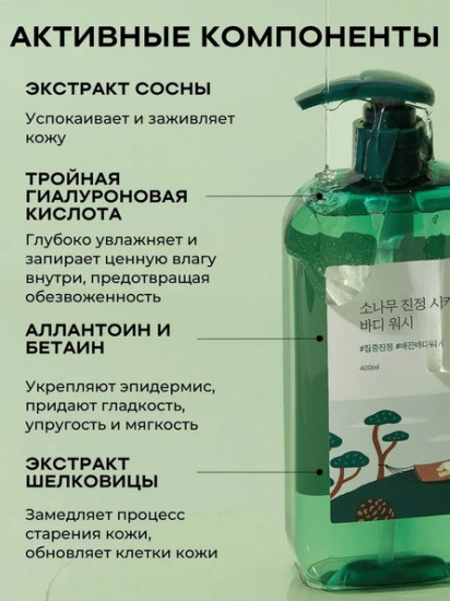Успокаивающий гель для душа с экстрактами сосны и центеллы «Pine Calming Cica Body Wash»