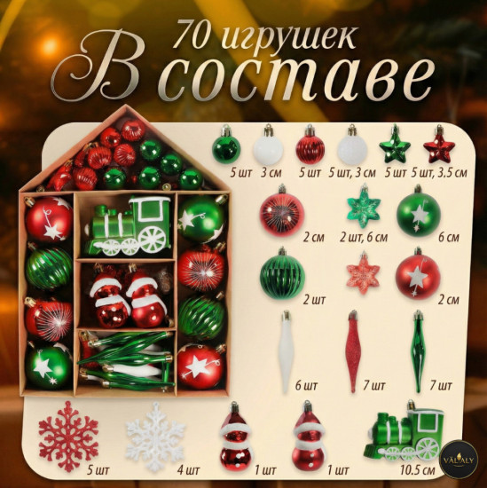 Набор ёлочных игрушек