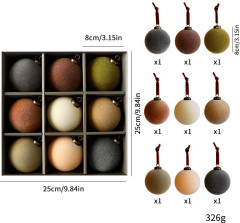 Набор бархатных ёлочных шаров - Фото 4