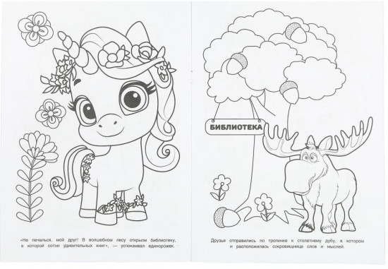 Раскраска «Лучший друг единорога»