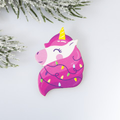 Значок в открытке «Единорог» - Фото 1