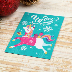 Магнит «Единорог новогодний» - Фото 1