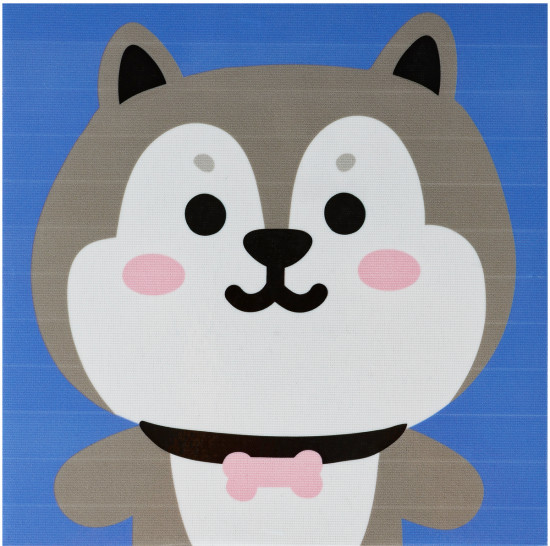 Аппликация помпонами «Хаски»