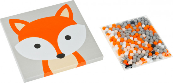 Аппликация помпонами «Лисичка»