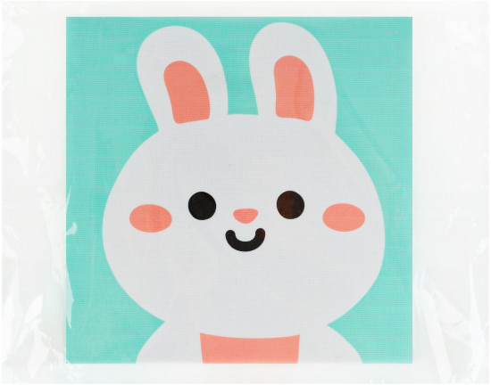 Аппликация помпонами «Зайка»