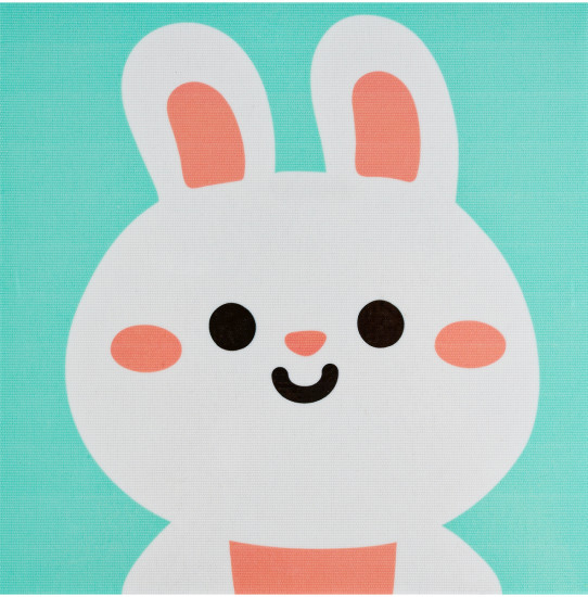 Аппликация помпонами «Зайка»