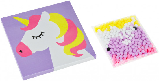 Аппликация помпонами «Единорог»