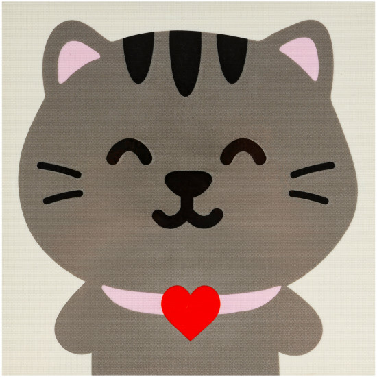 Аппликация помпонами «Котик»