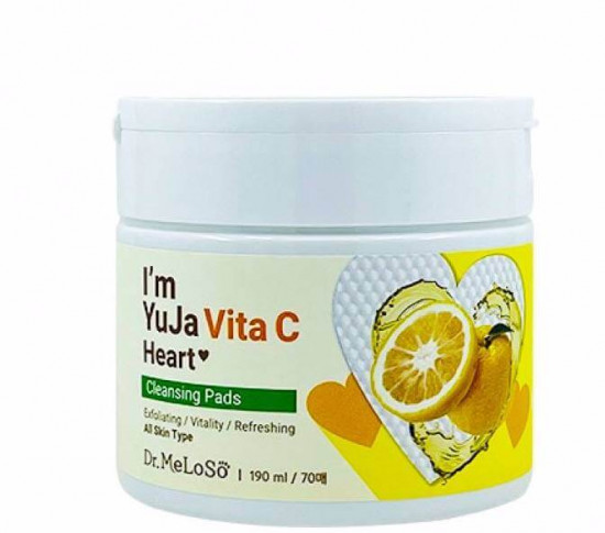 Очищающие пэды для лица с витамином С «I’m Yuja Vita C Heart Cleansing Pads»