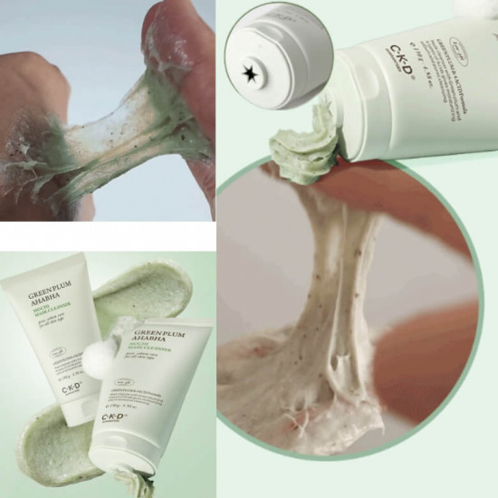 Очищающая маска для лица с экстрактом зелёной сливы «Guaranteed Green Plum AHA BHA Mochi Mask Cleanser»