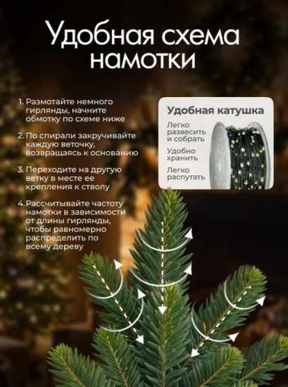 Гирлянда-роса светодиодная