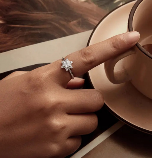 Кольцо «Снежинка 18»