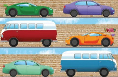 Транспорт. Металлик наклейки - Фото 5