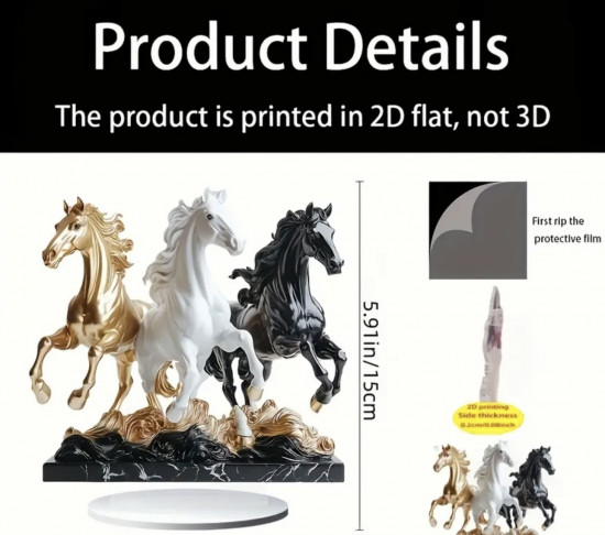 Акриловая фигурка 3 коня