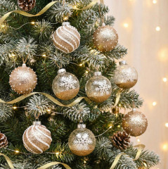 Набор ёлочных шаров «Блестящее золото» - Фото 1