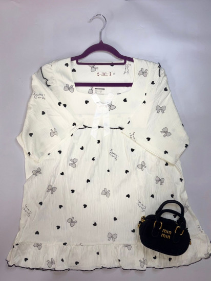 Пижама-двойка женская «Черные сердечки»