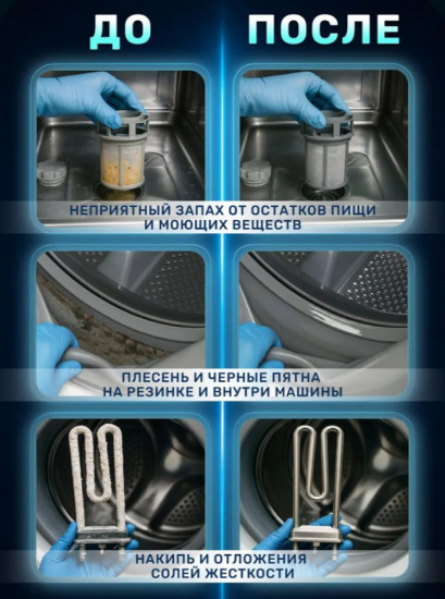 Таблетки для очистки посудомоечных и стиральных машин «Clean&Fresh»