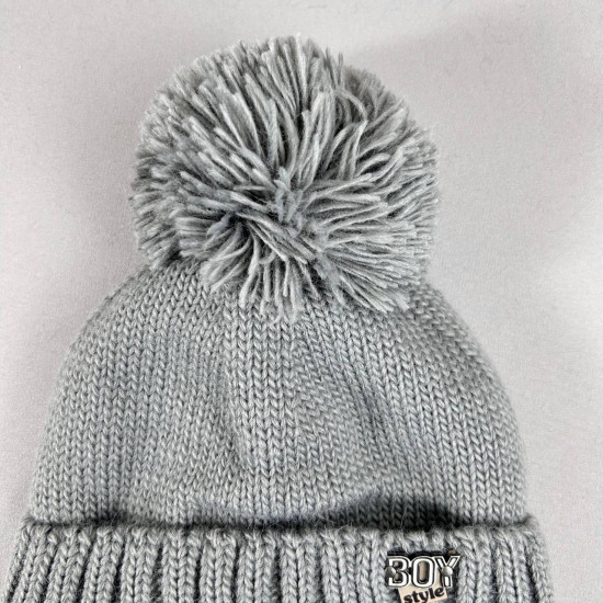 Детский зимний комплект шапка со снудом для мальчиков