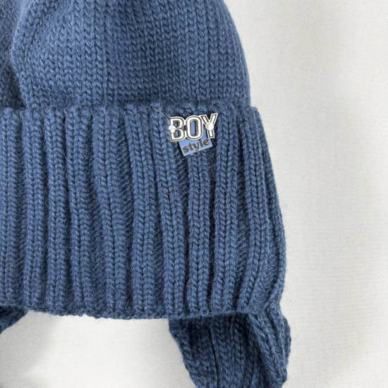 Детский зимний комплект шапка со снудом для мальчиков