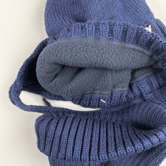Детский зимний комплект шапка со снудом для мальчиков