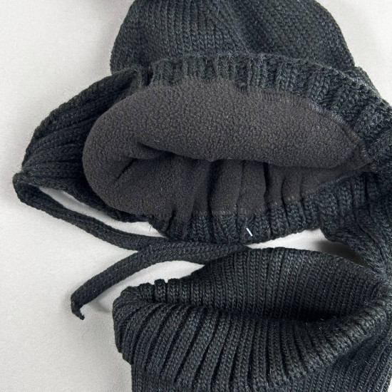 Детский зимний комплект шапка со снудом для мальчиков