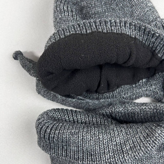 Детский зимний комплект шапка со снудом для мальчиков