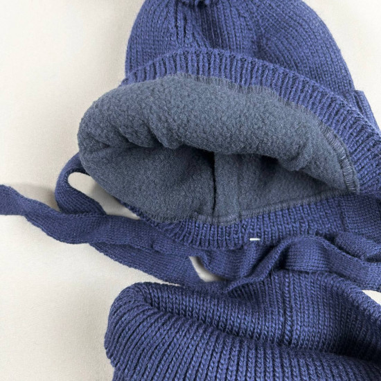 Детский зимний комплект шапка со снудом для мальчиков