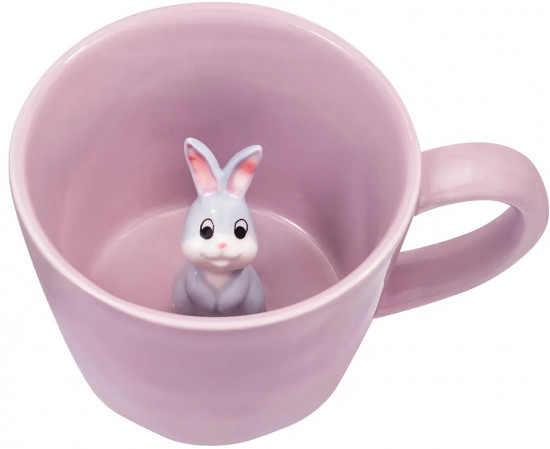 Кружка с фигуркой внутри «Зайчик»