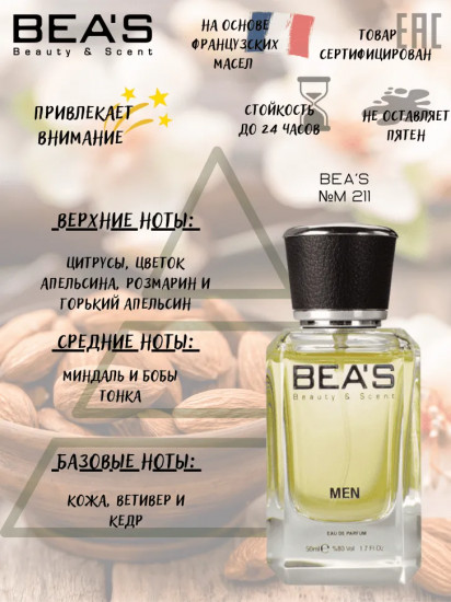 Парфюмированная вода по мотивам Guerlain L Homme Ideal «M211»