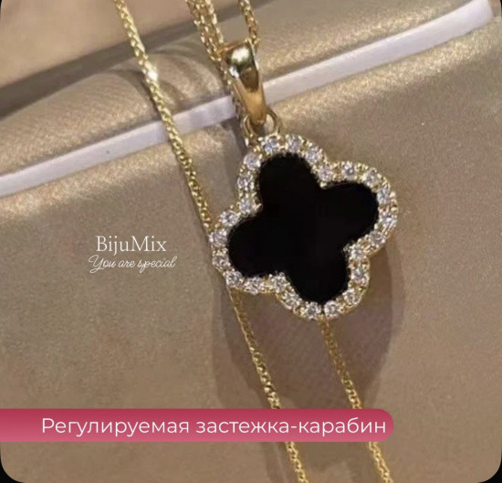 Колье для женщин «Черный клевер»