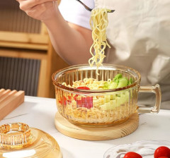 Стеклянная супница-миска с крышкой и ручкой - Фото 5