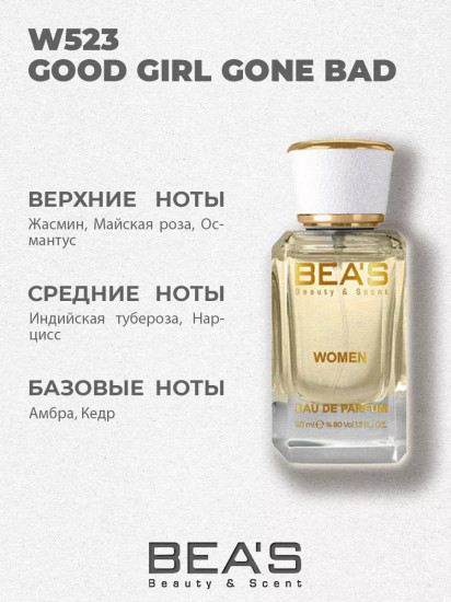 Парфюмированная вода по мотивам Kilian Good Girl Gone Bad «W523»