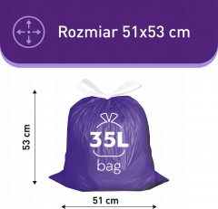 Пакеты для мусора с затяжками с ароматом лаванды - Фото 4