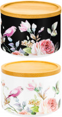 Набор банок с крышками для хранения и запекания «Певчие птички + Певчие птички на черном» - Фото 4