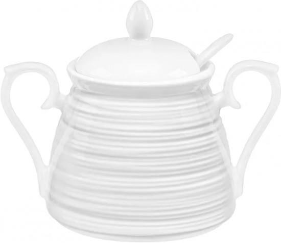 Сахарница с ложкой и крышкой «Шелк»