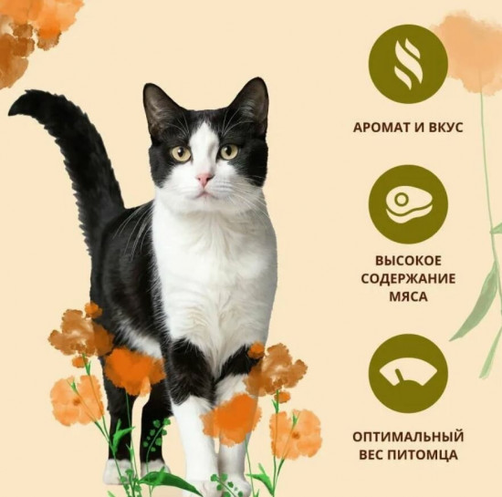 Сухой корм для взрослых кошек со свежей индейкой и коричневым рисом «Life Maintenance Fresh Turkey»