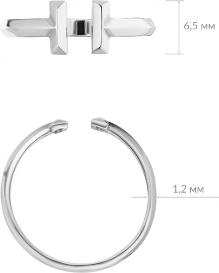 Кольцо разъемное из серебра