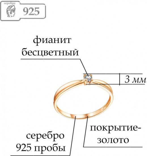 Кольцо из серебра