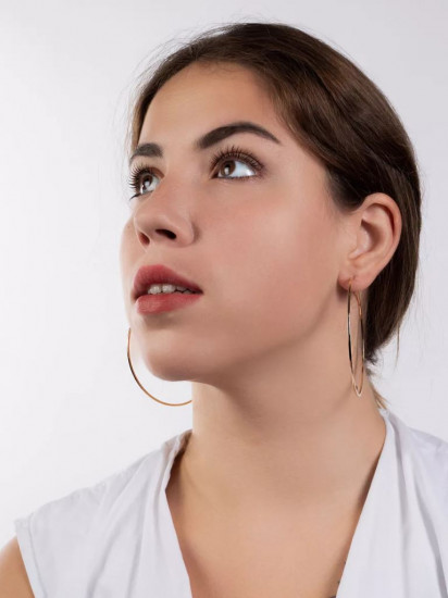 Серьги конго из серебра