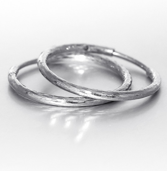 Серьги конго из серебра