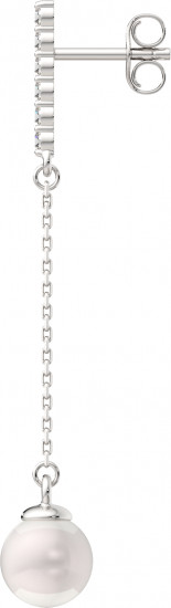 Серьги-цепочки из серебра