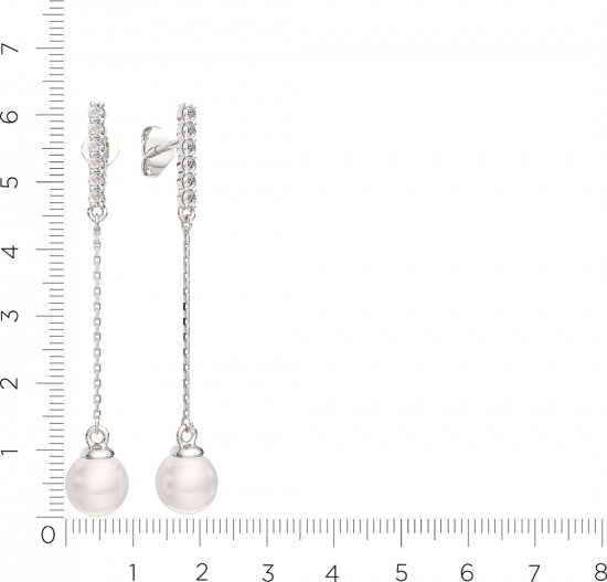 Серьги-цепочки из серебра