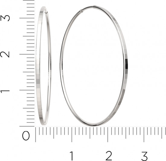 Серьги конго из серебра