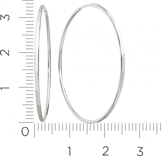 Серьги конго из серебра