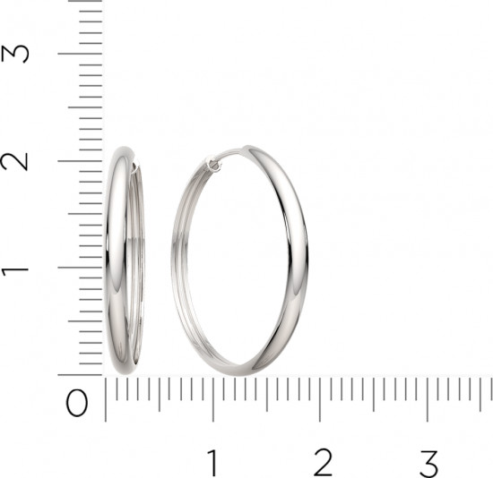 Серьги конго из серебра