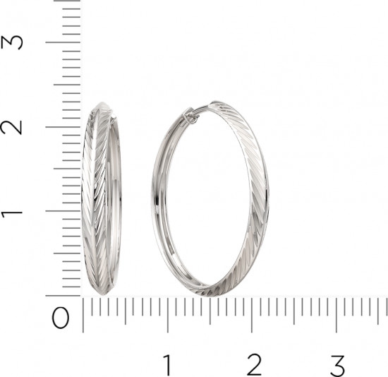 Серьги конго из серебра